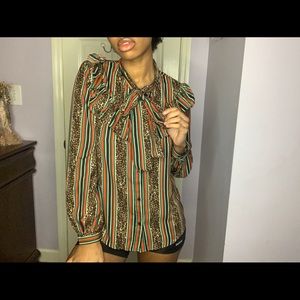 Cheetah Print Long sleeve button up